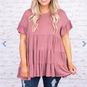 Super popular Chic Soul top “Love & Honey Tunic” in Mauve. Size 2x.